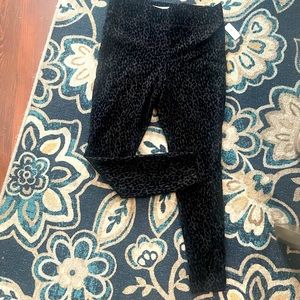 Old Navy Black Leopard Stevie High-rise Pants - NWT